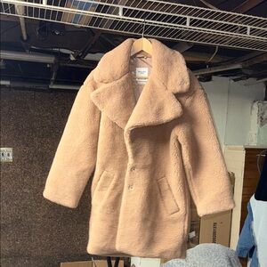 Abercrombie & Fitch Women's Plush Tan Teddy Jacket